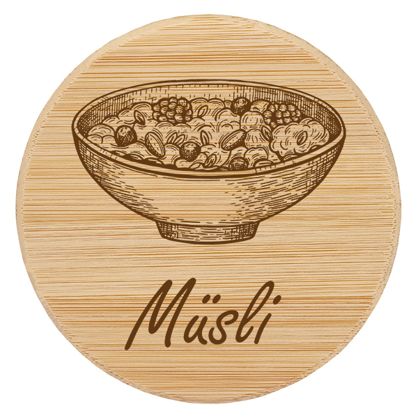 Kappe i træ "Müsli" til WECK RR100 Kappe i træ "Müsli" til WECK RR100