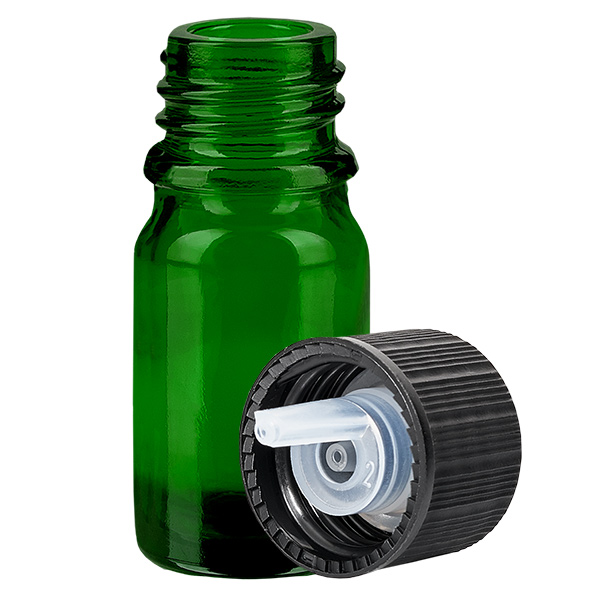 5ml Dropperflaske 1mm sort STD GreenLine UT18/5 5ml Dropperflaske 1mm sort STD GreenLine UT18/5