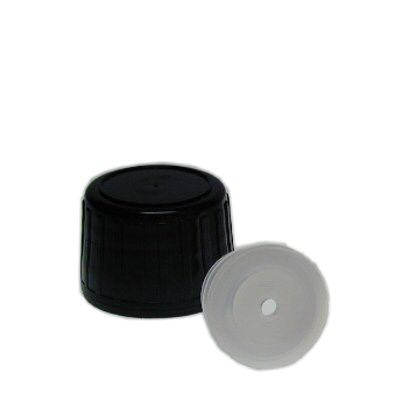 Skruelåg sort Spri 28mm f PETMedFl, OV Skruelåg sort Spri 28mm f PETMedFl, OV