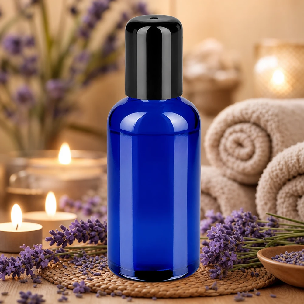 50 ml roll-on flaske sort STD BlueLine UT18/50 STD BlueLine UT18/50 roll-on-flaske 50 ml i elegant design med sort roll-on-hætte