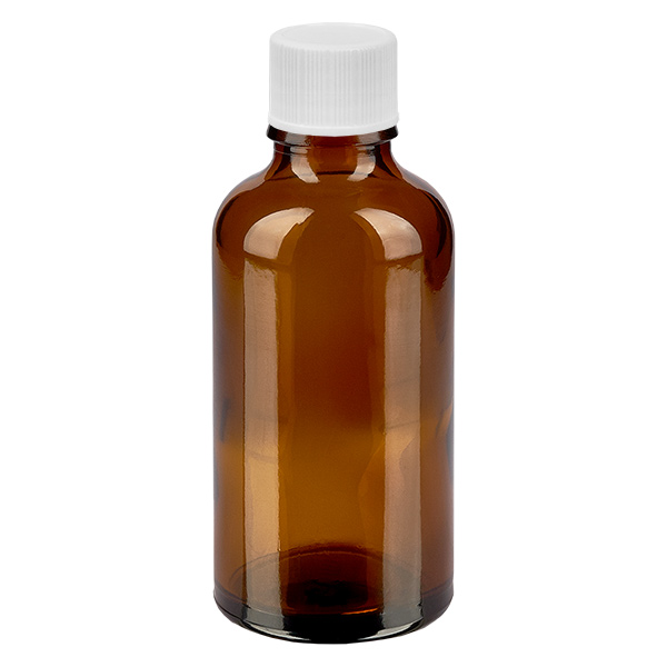 50 ml flaske 11 mm SV hvid STD BrownLine UT18/50