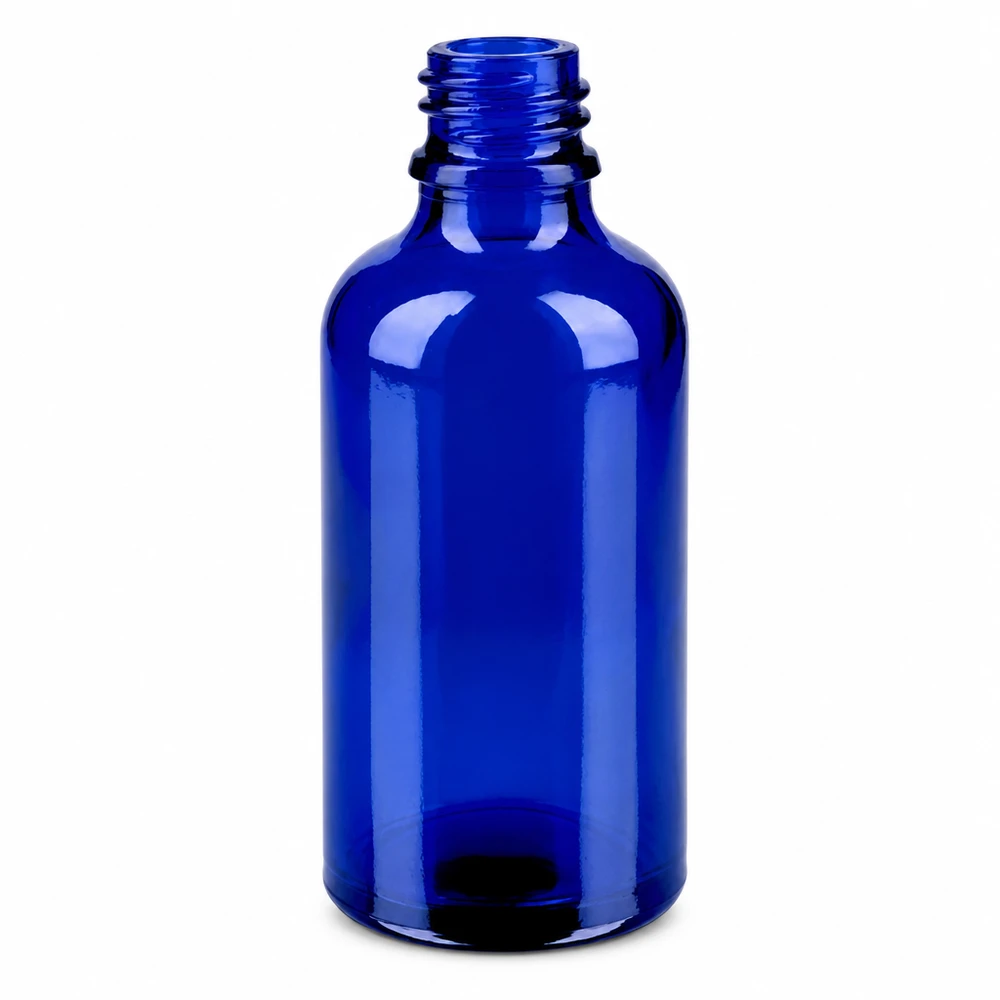 100 ml gennemsigtig blå glassprayflaske til æteriske olier og kosmetik