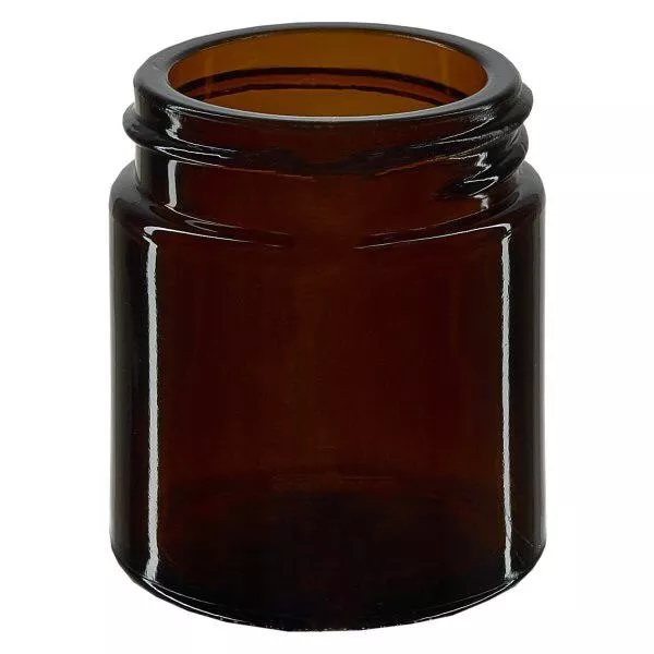 30 ml glaskrukke brun uden låg, gevind 38 mm/R3 ApoGlas. Farmaceutisk kvalitet fra EU-produktion. Fødevaresikker. Med UV-beskyttelse. 30 ml glaskrukke brun uden låg, gevind 38 mm/R3 ApoGlas. Farmaceutisk kvalitet fra EU-produktion. Fødevaresikker. Med UV-beskyttelse.