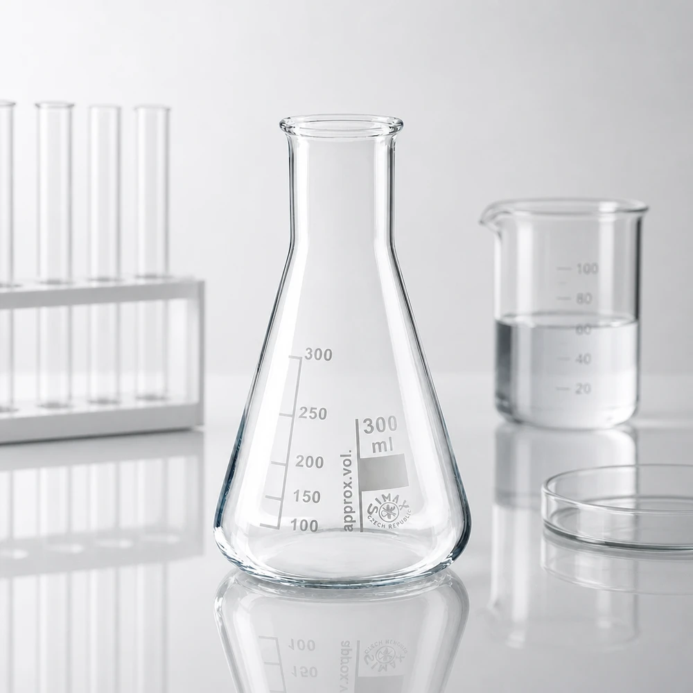 Erlenmeyer-kolbe 300 ml med smal hals Erlenmeyer-kolbe 300 ml med smal hals