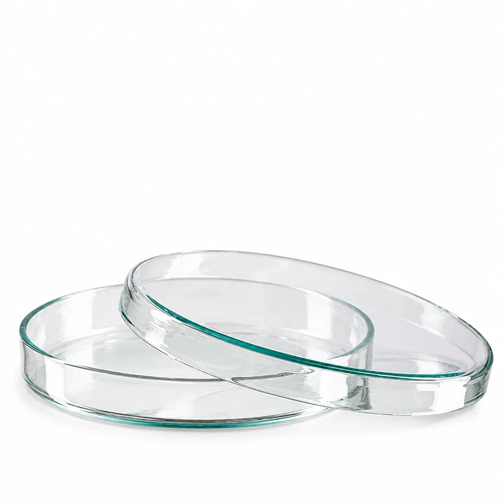 Petriskål 100x10mm glas Glas-Petriskål, 100 x 10 mm, gennemsigtig, til mikrobiologiske laboratorieformål