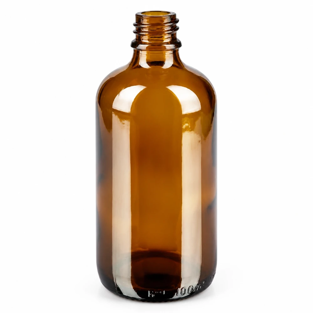 100 ml flaske 11 mm SV hvid STD BrownLine UT18/100 Tom 100 ml apotekerflaske af ravfarvet glas med 11 mm gevind til lysfølsomme stoffer