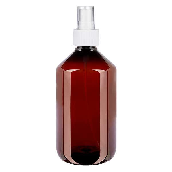 PET-flaske 500 ml med forstøver hvid PET-flaske 500 ml med forstøver hvid