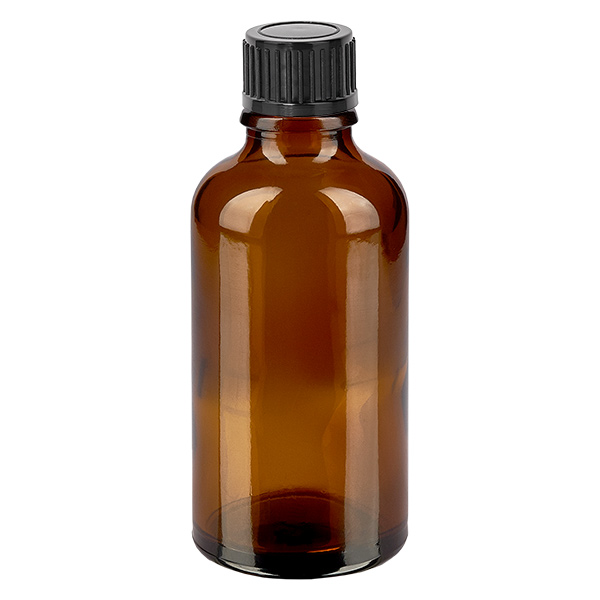 50 ml flaske 11 mm SV sort STD BrownLine UT18/50