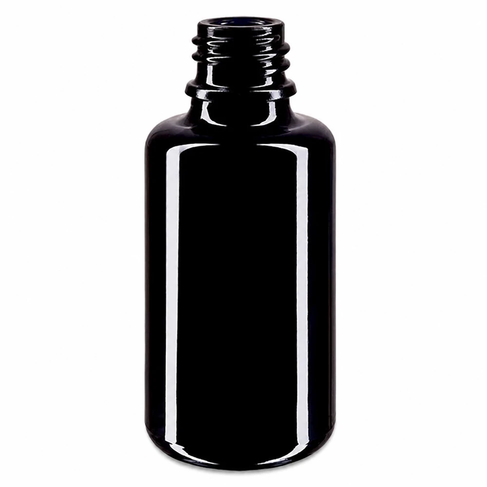 Violet glasflaske 30 ml DIN 18 (Mironglas) 30 ml Orion-dråbeflaske lavet af violet Miron-glas af høj kvalitet til æteriske olier og tinkturer