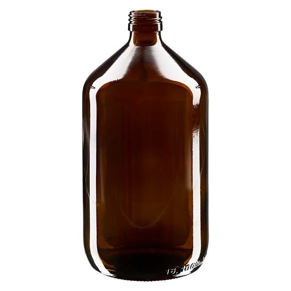 1000 ml medicinflaske brun, uden hætte PP28 ApoGlas. Farmaceutisk kvalitet fra EU-produktion. 28 mm gevind. (sirup, let glasflaske) 1000 ml medicinflaske brun, uden hætte PP28 ApoGlas. Farmaceutisk kvalitet fra EU-produktion. 28 mm gevind. (sirup, let glasflaske)
