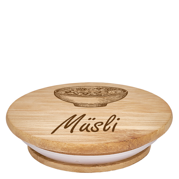 Kappe i træ "Müsli" til WECK RR100 Kappe i træ "Müsli" til WECK RR100
