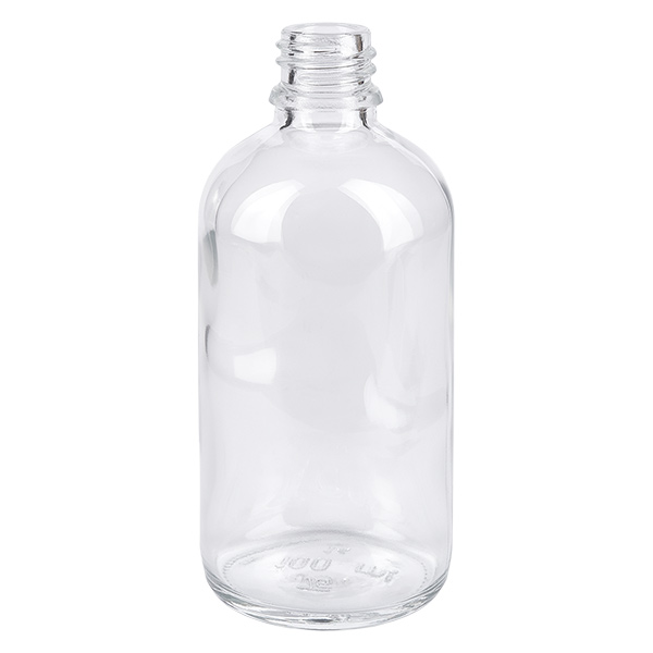 100 ml sprayflaske hvid/tr. STD ClearLine UT18/100 Tom 100 ml glasflaske, gennemsigtig, uden låg, ClearLine-serien UT18