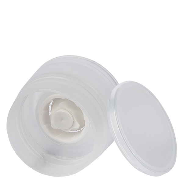 Låg til salt/krydderikrukke med grovkværn hvid - Grovkværn i akryl, 6-hullers shaker ø8mm. 41 mm gevind. Låg til at trykke på.