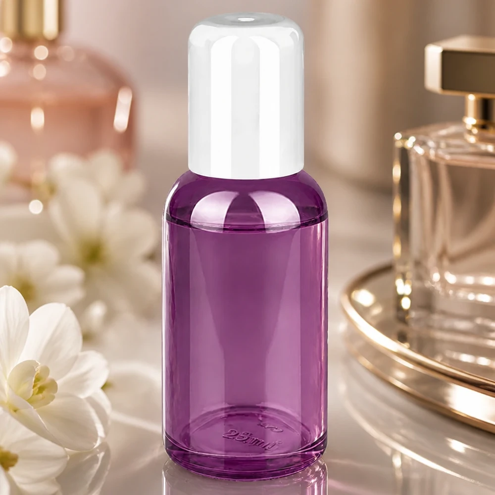 30 ml roll-on-flaske hvid standard PurpleLine UT18/30 PurpleLine Roll-On-flaske 30 ml lavet af højkvalitetsglas med praktisk hvid roll-on-hætte