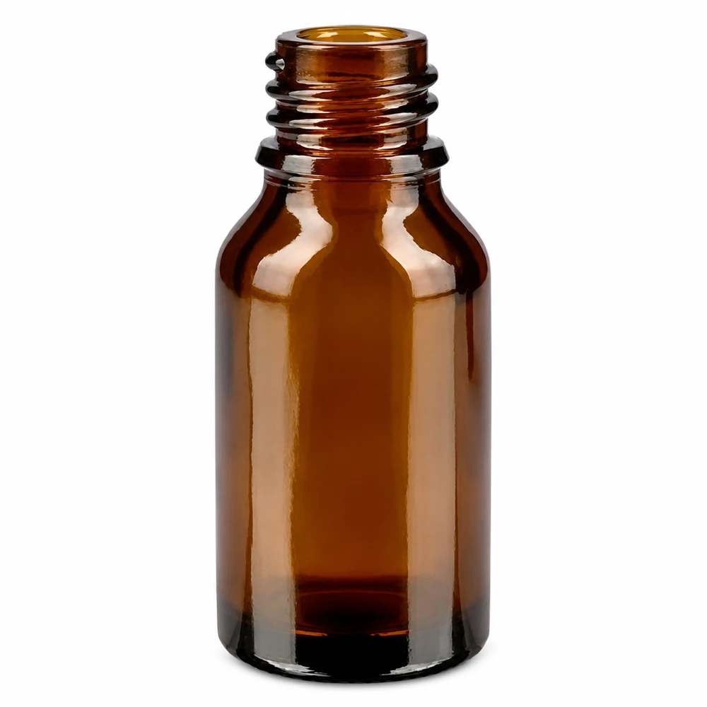 30 ml dråbeflaske 1 mm sort STD BrownLine UT18/30 Lille 30 ml apotekerflaske af ravfarvet glas med skruegevind til præcis dosering