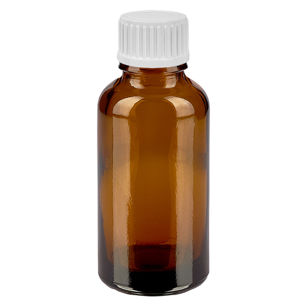 30 ml (globule) flaske 3 mm GR m. STD BrunL. UT18/30