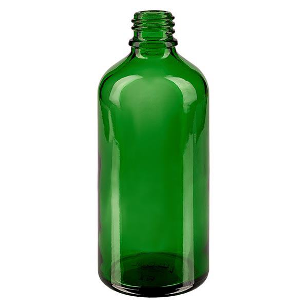 Dropperflaske 100ml DIN 18 GRØNT GLAS Dropperflaske 100ml DIN 18 GRØNT GLAS