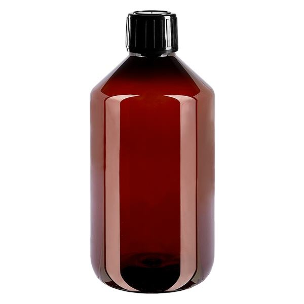 PET-flaske 500 ml med sort sprayhætte OV PET-flaske 500 ml med sort sprayhætte OV