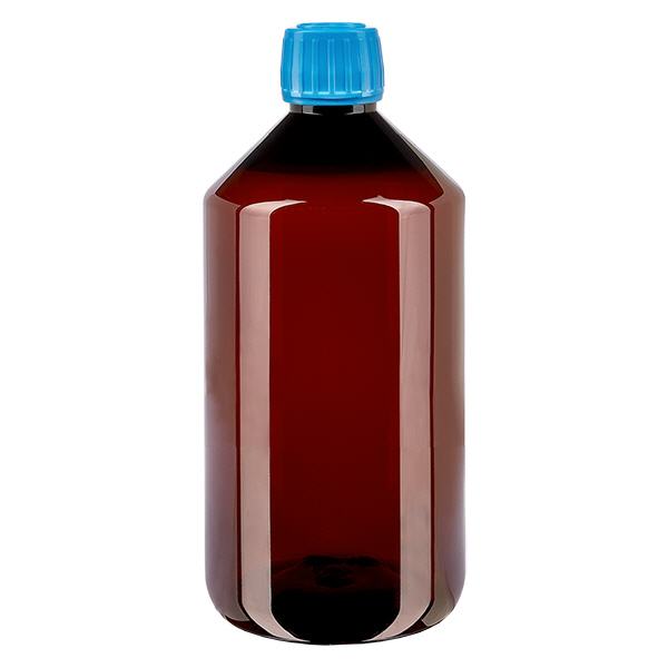 PET-flaske 750 ml med blå hætte OV PET-flaske 750 ml med blå hætte OV