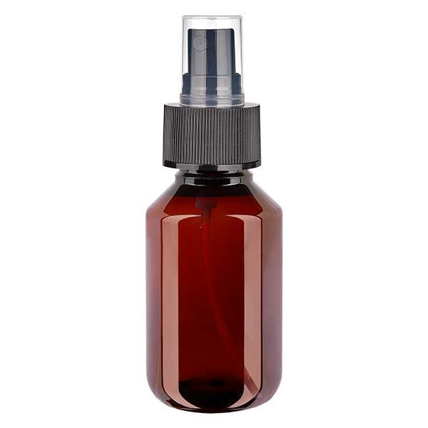 PET-flaske 100 ml med forstøver sort PET-flaske 100 ml med forstøver sort