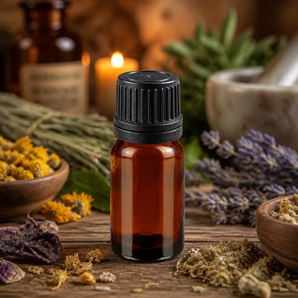 5ml Dropperflaske 1mm sort OV BrownLine UT18/5 BrownLine 5 ml dråbeflaske lavet af ravfarvet glas af høj kvalitet med sort hætte, der kan manipuleres.