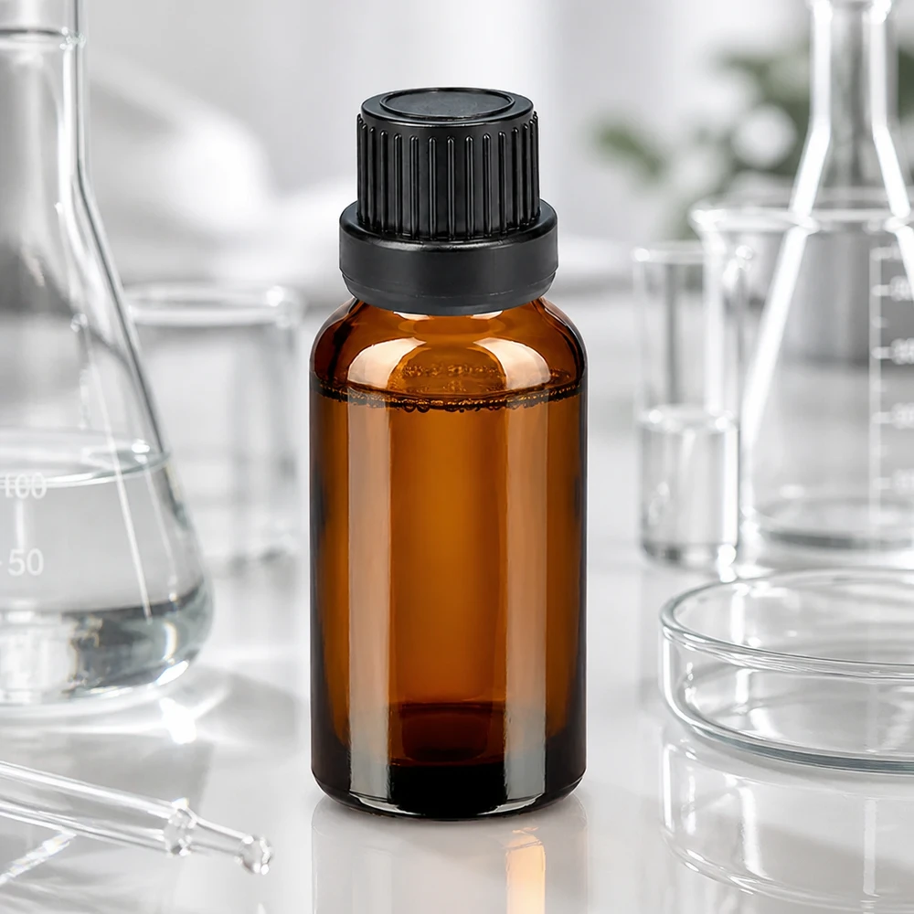 10 ml dråbeflaske 2 mm sort OV BrownLine UT18/10 BrownLine 10 ml dråbeflaske med UT18/10-gevind og sort hætte til præcis dosering