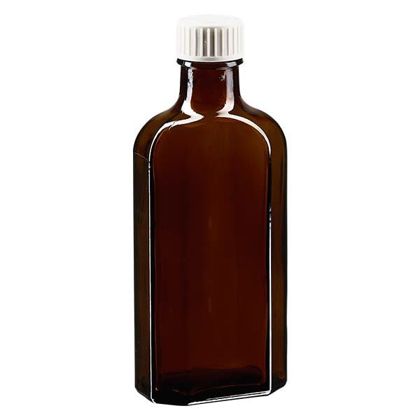 125 ml Meplat brunt skruelåg med PE-skumindsats 125 ml Meplat brunt skruelåg med PE-skumindsats