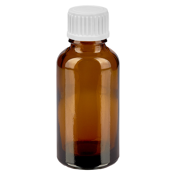 30 ml dråbeflaske 0,9 mm hvid STD BrownLine UT18/30