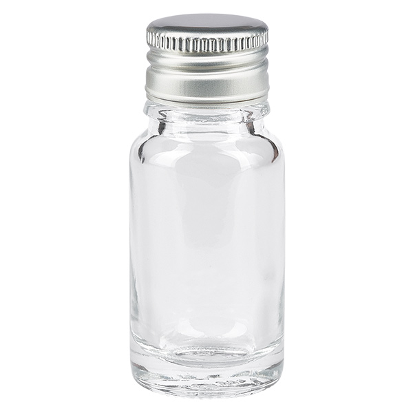 10 ml flaske 11 mm SV aluminium-sølv STD ClearL.UT18/10