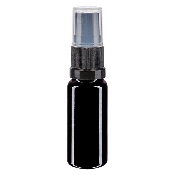 Apotekerflaske viol. 10ml spraytilbehør sort Apotekerflaske viol. 10ml spraytilbehør sort