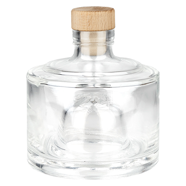 200 ml glasflaske »Barbara« med træhåndtagskork UNiTWIST®