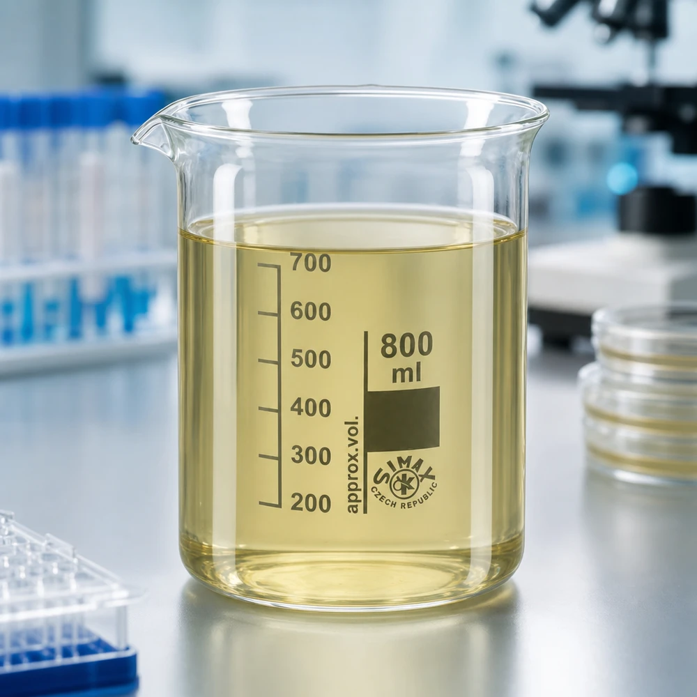 Bægerglas 800 ml borosilikatglas, lav form Professionelt laboratoriebæger 800 ml lavet af kemikalieresistent borosilikatglas til videnskabelige anvendelser