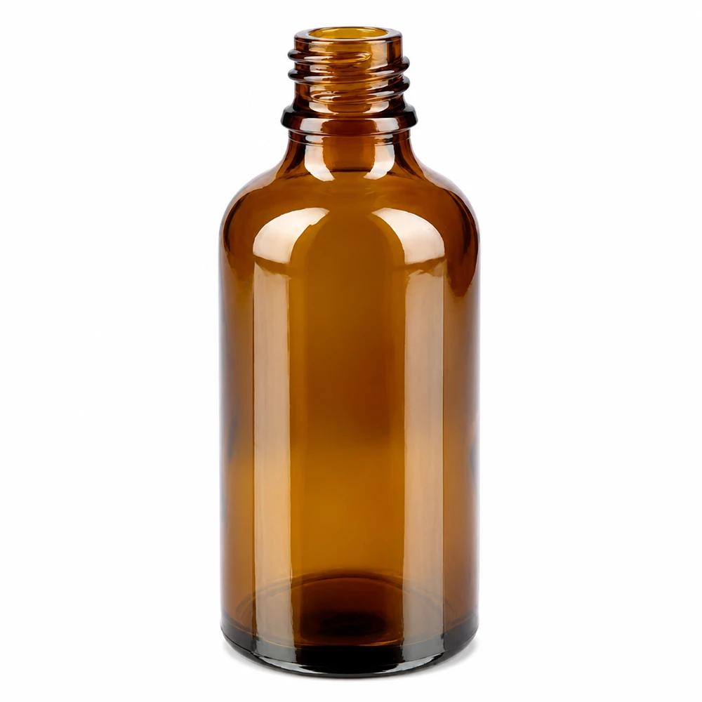50 ml flaske 11 mm SV rød STD BrownLine UT18/50 50 ml ravfarvet glasflaske med 11 mm gevind, ideel til apoteker og laboratorier