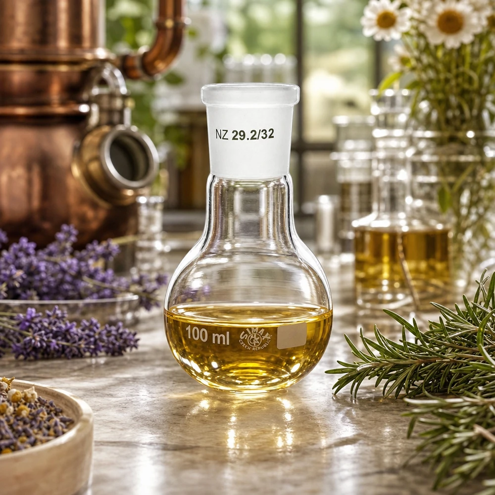 100 ml kolbe med standard slebet led (29/32) Kompakt 100 ml laboratoriekolbe med standardslibning 29/32 - ideel til små mængder og mikroreaktioner