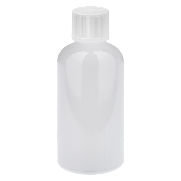 100 ml flaske 11 mm skruelåg hvid standard børnesikring WhiteLine UT18/100