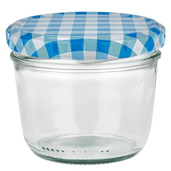 230 ml Briller + BasicSeal-låg blå/hvid UNiTWIST