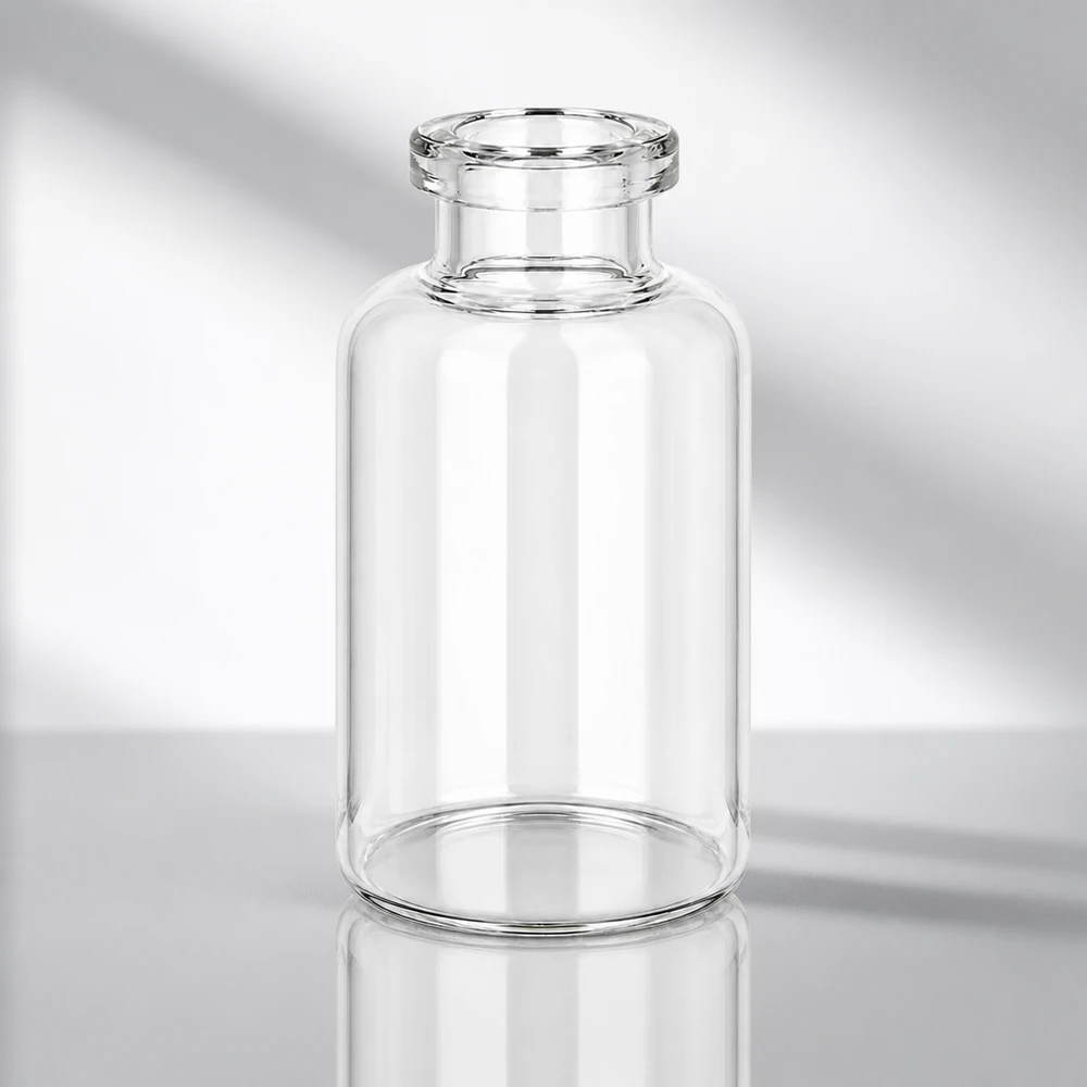 Injektionsflaske i klart glas 30 ml Sterile Glasflasche 30ml für Pharmaindustrie mit gleichmäßiger Wandstärke und rundem Boden