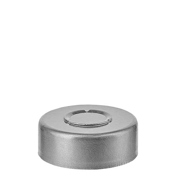 Flare cap 20,25 x 7,4 mm med afrivning i midten, sølv Flare cap 20,25 x 7,4 mm med afrivning i midten, sølv