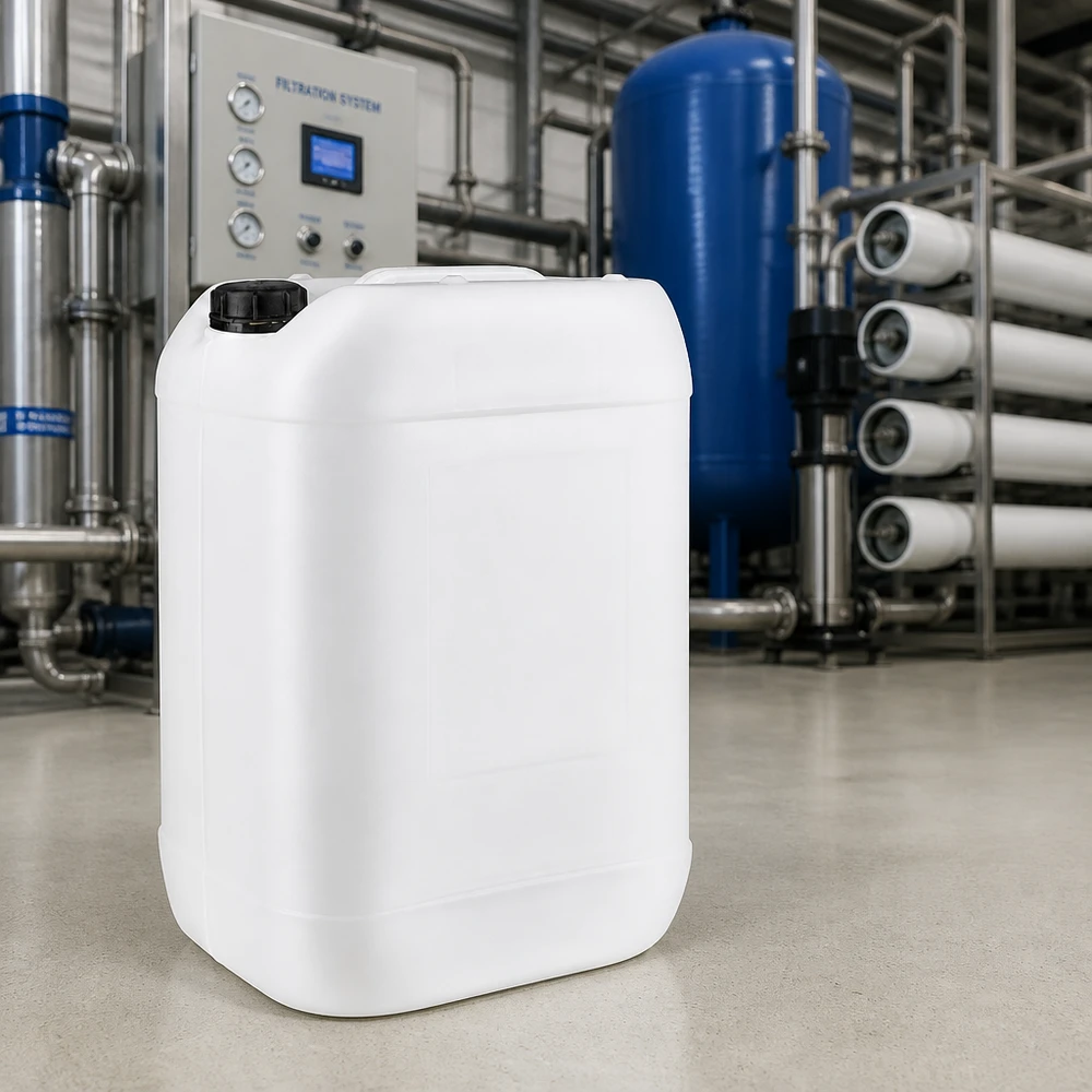 Beholder 25 liter med skruelåg OV Fødevaregodkendt plastdunk på 25 liter med originalitetslås til sikker opbevaring