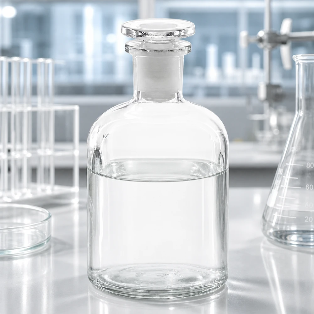 Rund skulderflaske 250 ml klar glasprop med smal hals Laboratorieflaske med propp, 250 ml, klar, med smal hals, af glas, til kemiske reagenser og opløsningsmidler