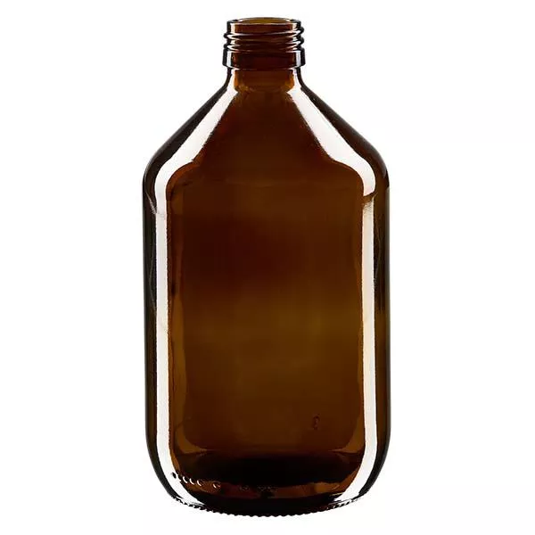 500 ml medicinflaske brun, uden hætte PP28 ApoGlas. Farmaceutisk kvalitet fra EU-produktion. 28 mm gevind. (sirup, let glasflaske) 500 ml medicinflaske brun, uden hætte PP28 ApoGlas. Farmaceutisk kvalitet fra EU-produktion. 28 mm gevind. (sirup, let glasflaske)