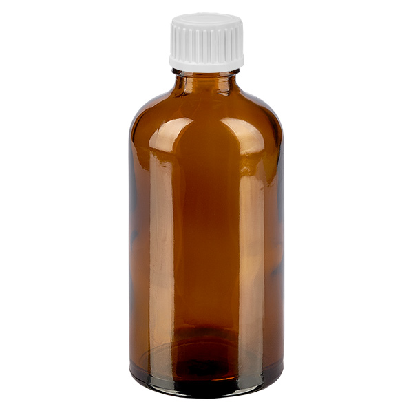 100 ml dråbeflaske 0,9 mm hvid STD BrownLine UT18/100