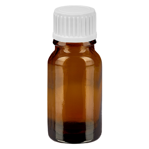 10 ml dråbeflaske 0,9 mm hvid STD BrownLine UT18/10