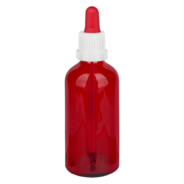 100 ml pipetteflaske hvid/rød OV RedLine UT18/100 100 ml pipetteflaske hvid/rød OV RedLine UT18/100