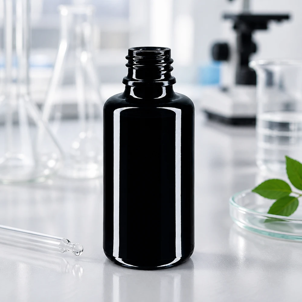 Violet glasflaske 30 ml DIN 18 (Mironglas) Miron violet glasdråbeflaske Orion 30 ml af høj kvalitet med pipette til præcis dosering