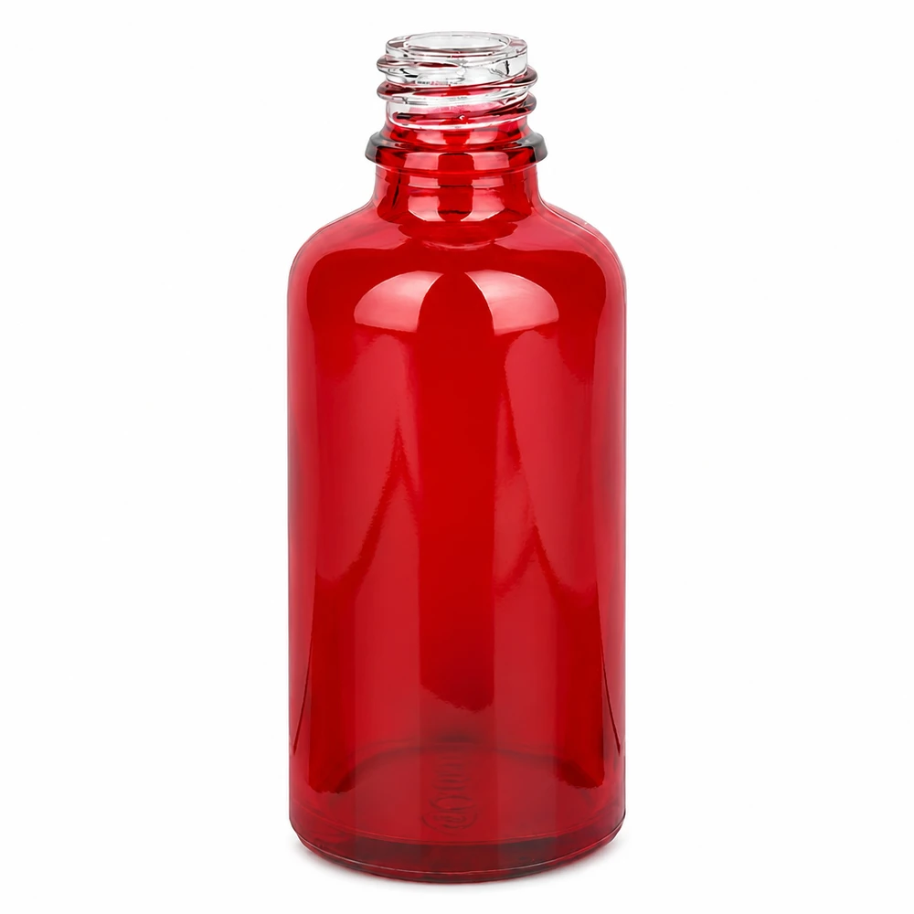 50 ml Apoteksflaske RedLine UT18/50 UNiTWIST 50 ml apoteksflaske RedLine UT18/50 UNiTWIST fremstillet af rødt glas af høj kvalitet til farmaceutiske anvendelser