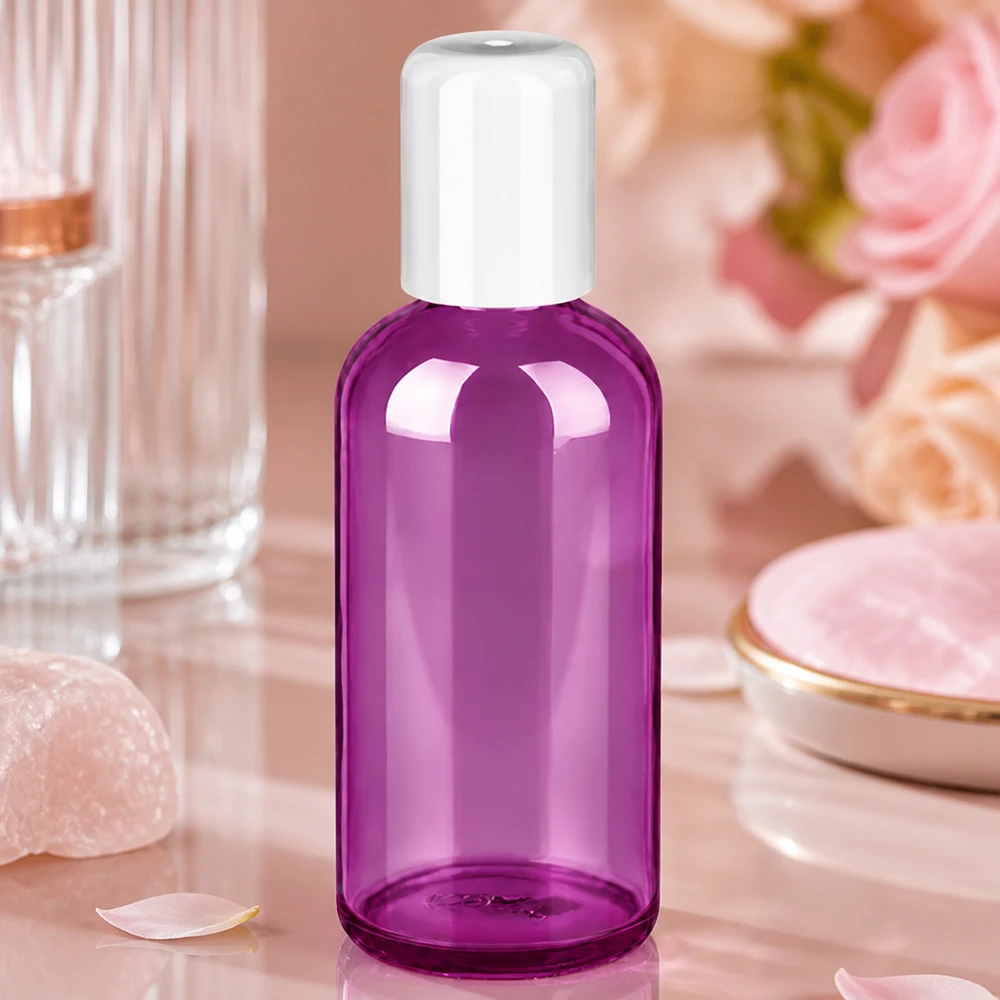 100 ml roll-on-flaske hvid standard PurpleLine UT18/100 Transparent 100 ml PurpleLine roll-on-flaske med praktisk roll-on-kuglesystem til dufte og olier
