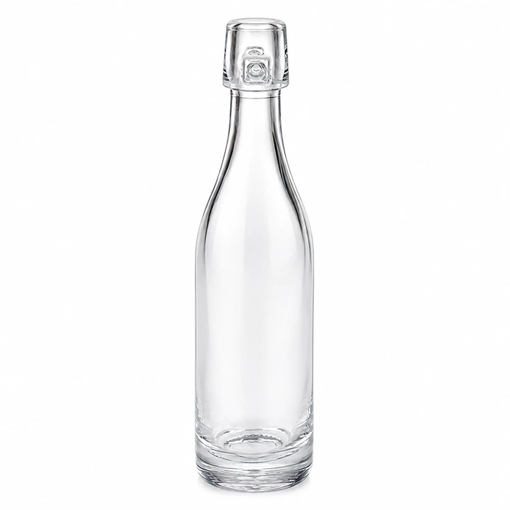 50 ml glasflaske uden skruelåg UNiTWIST Elegante 50ml Glasflasche mit Bügelverschluss - transparent und vielseitig für Küche, Bar und Haushalt