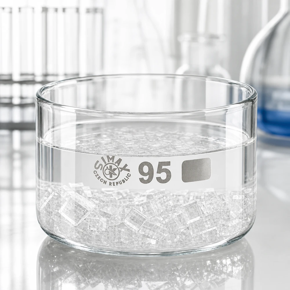 Krystalliseringsskål 300 ml uden tud Borosilikat Simax laboratorieglas 300 ml krystalliseringsskål, borosilikat, flad skål, tjekkisk kvalitet