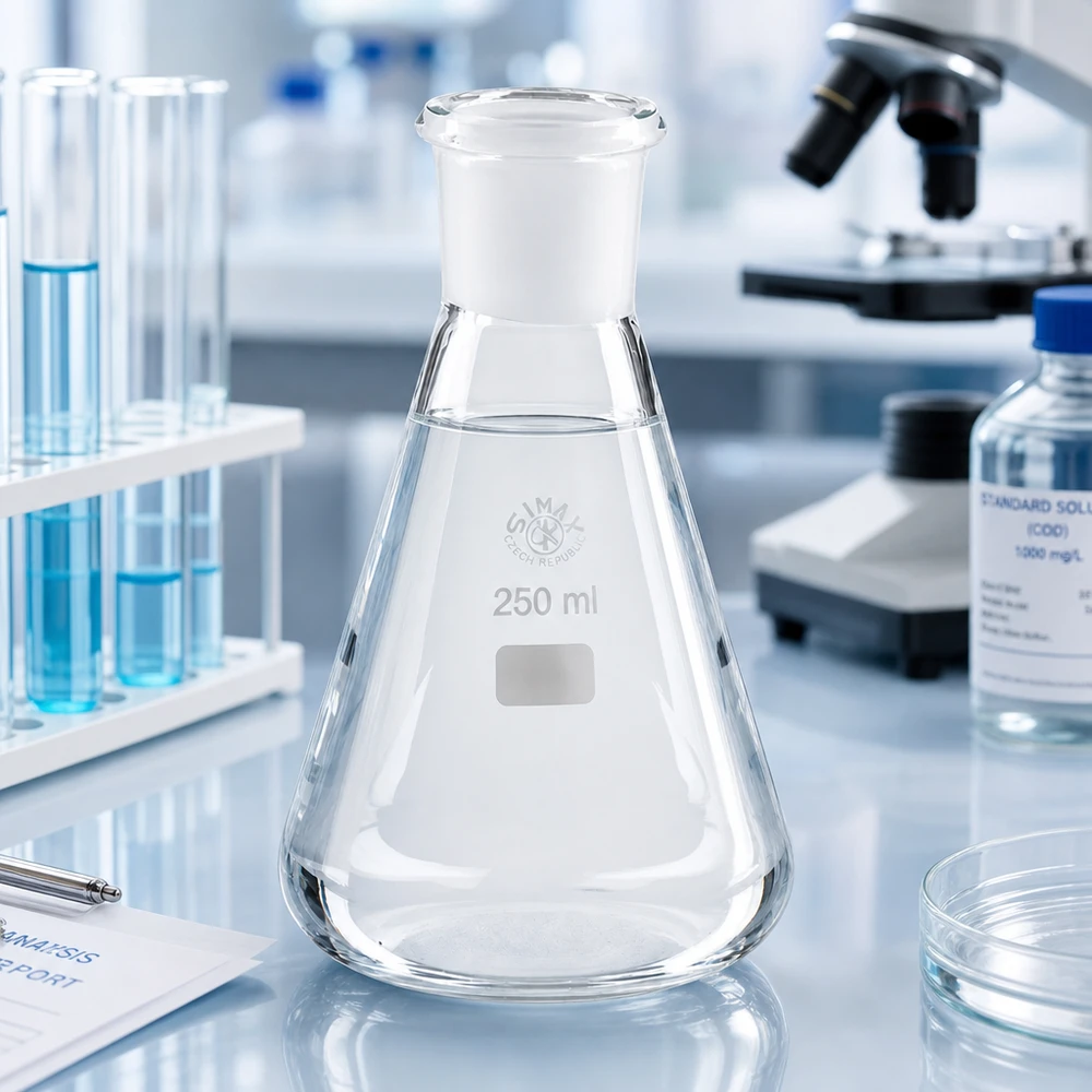 Erlenmeyer-kolbe 250 ml med standard slebet led (29/32) Erlenmeyer-kolbe 250 ml med standard slebet led (29/32)